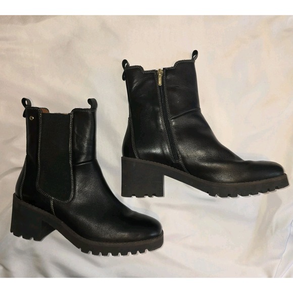 Pikolinos Womens BLACK Viella Chelsea Ankle Boot 41 Medium Size 10-10.5 - Picture 1 of 7